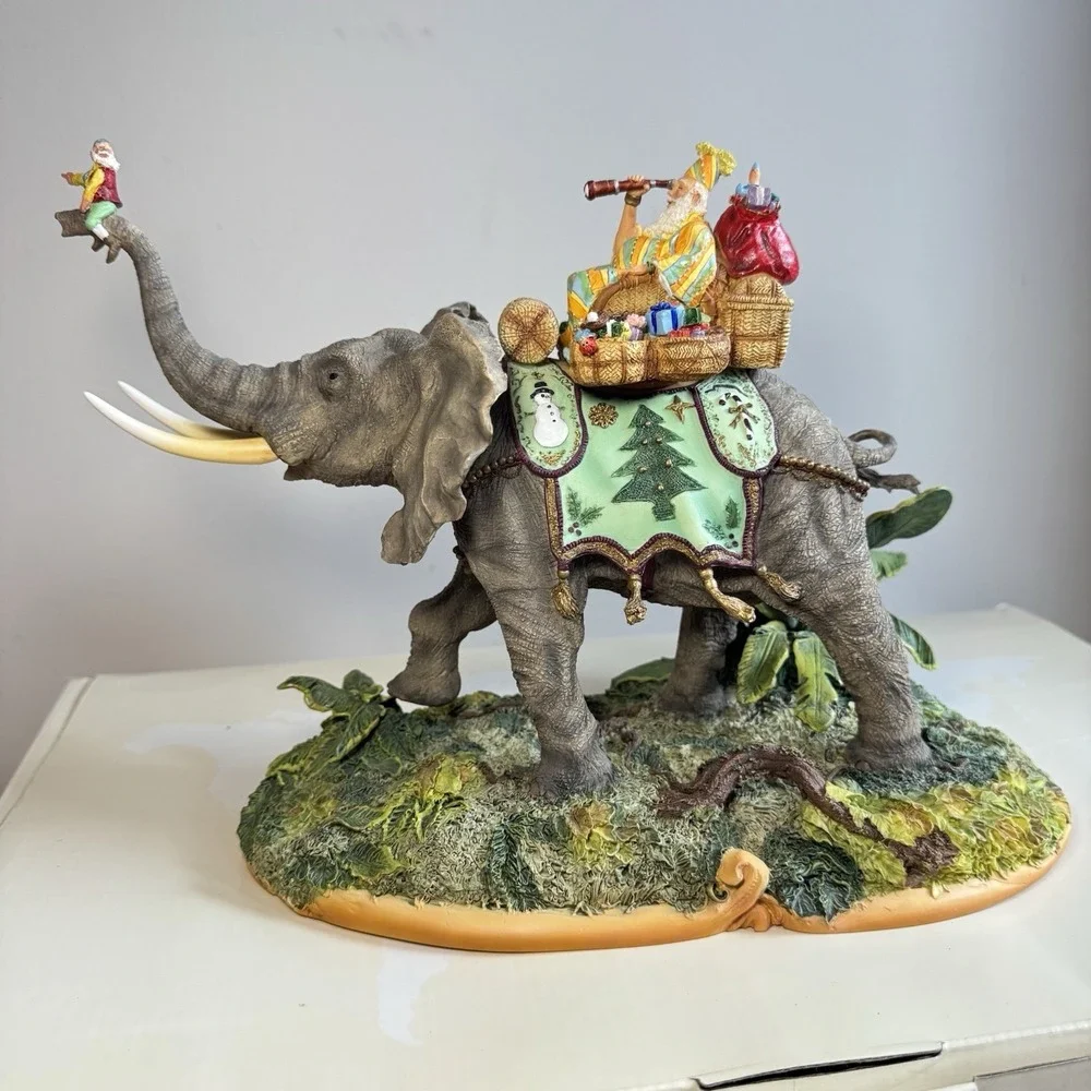 Maruri Santa's Safari Figurine Elephant 1996 Limited Ed 3727/5000 with‎ Box RARE
